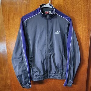 Women's Medium Puma Gray And Purple Full Zip Track Jacket